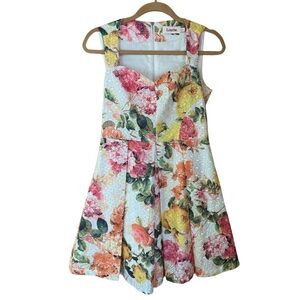 Louche Lurah floral eyelet lace garden party whimsical feminine cocktail dress